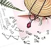 Linsoir Beads Metal Pinch Clip Bail Bead Pendant Connector Jewelry Findings Rhodium Plated 9X24mm Pack of 20 #2