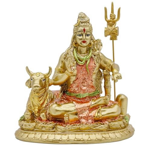 Indian God Shiva Idol Statue - Hindu God Lord Shiva Statue Indian Home Temple Mandir Pooja Item Murti Decor Diwali Gifts Meditation Yoga Room Altar Decoration