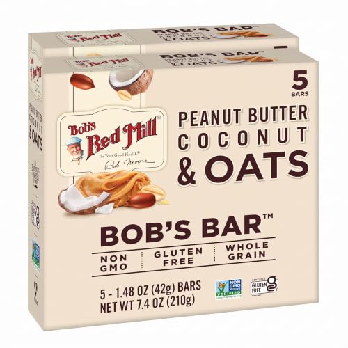 Bob's Red Mill 5pk PB Coconut &amp; Oats Bar, 5 bars (Pack of 2) - Non GMO, Gluten Free, Kosher
