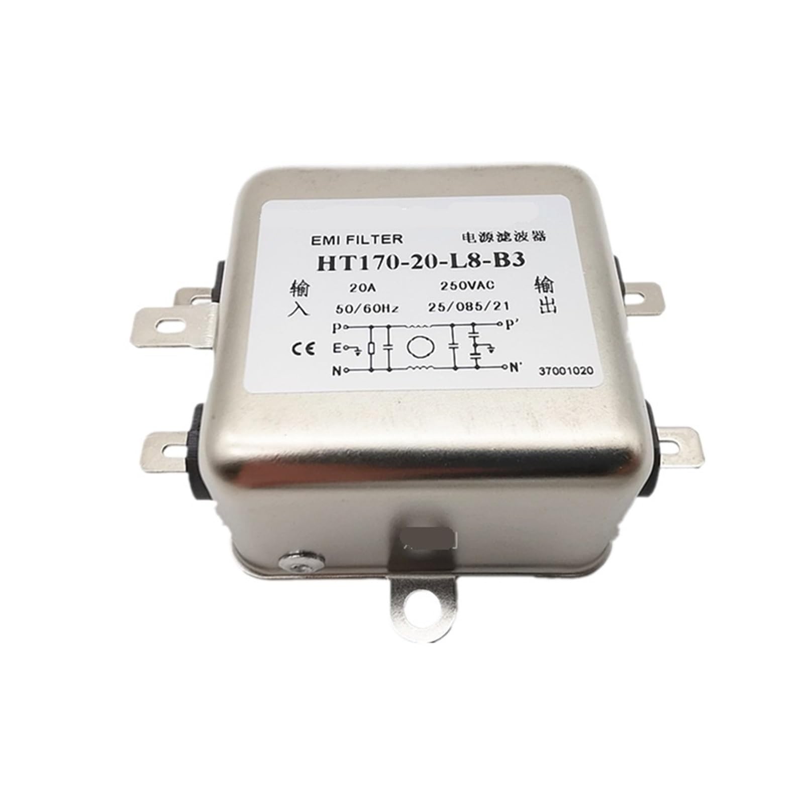 Filtre d'alimentation 220V 20A HT170-20-L8-B3