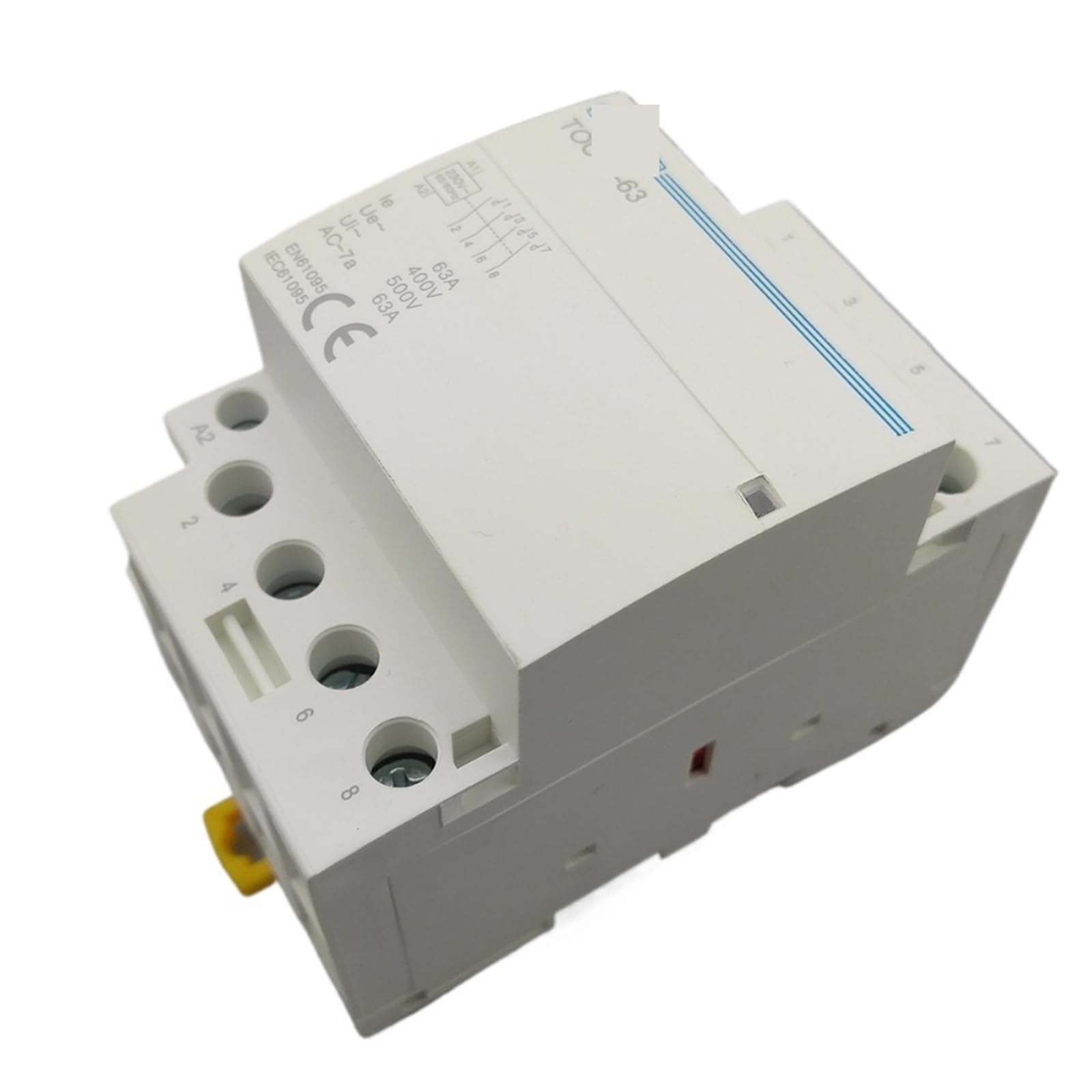 Contactor modular TOCT1 4P 63A 220V BOBINA 400V~ 50/60HZ Riel DIN CA doméstico 4NO 2NO 2NC 4NC(4NO)