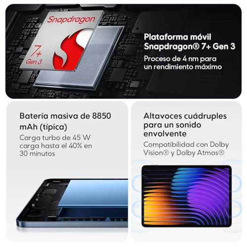 Image of XIAOMI Pad 7 Ai WiFi Version Global (No Calls or Text) 11.2 inches 3.2K 144Hz 8850mAh Bluetooth 5.4 Four Speakers 13 Mp Model 2410CRP4CG (Gray, 256GB + 12GB)