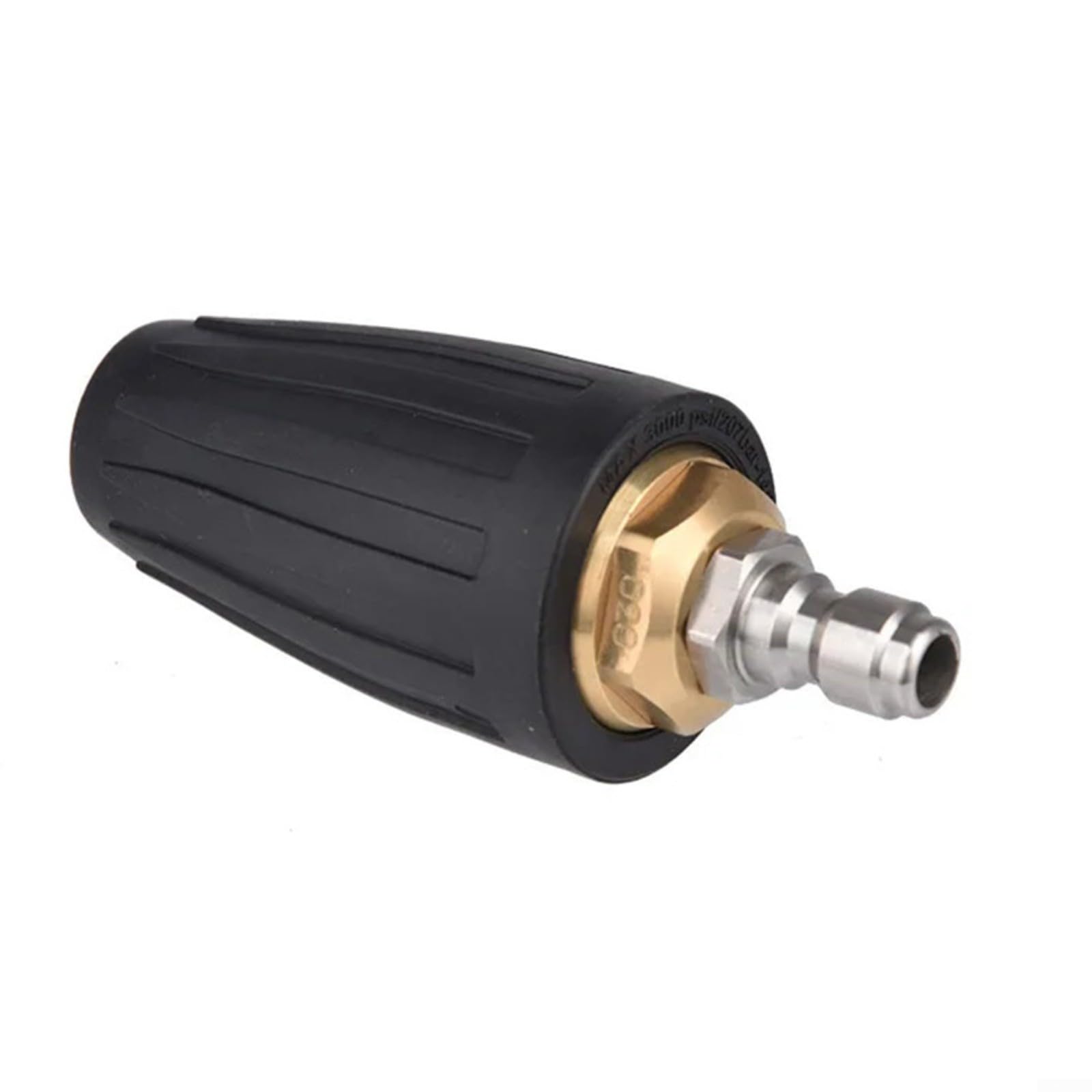 Boquilla turbo giratoria de 4000 PSI, conexión rápida, punta de acero de alta presión para limpieza resistente de entradas y patios (40 mm)