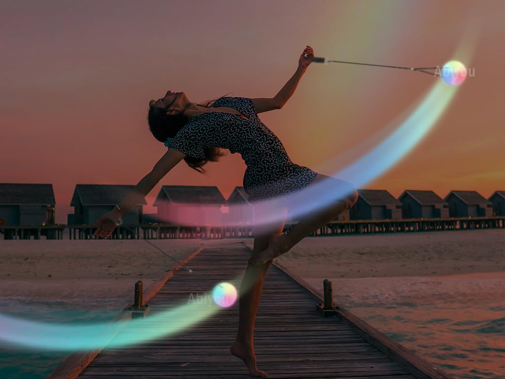Lot de 4 pois LED - Pois en spirale - Avec couleurs arc-en-ciel et effet stroboscopique - Pour enfants, événements électoraux, écoles, concerts