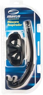 Kit Máscara e Snorkel Seasub Dua/Preto