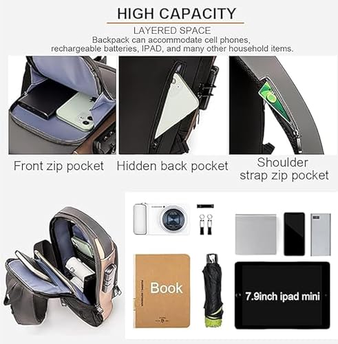 Image of WildHorn AeroShield Waterproof Anti-Theft Sling Bag for Men & Women | Crossbody Chest Shoulder Bag with USB Charging Port | Lightweight, Travel & Daily Use | Adjustable Strap