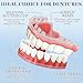 Full Set of Silicone Dentures, Veneers Snap in Teeth, Clip on Moldable Dentaduras Postizas Ajustables Temporary for Women Men