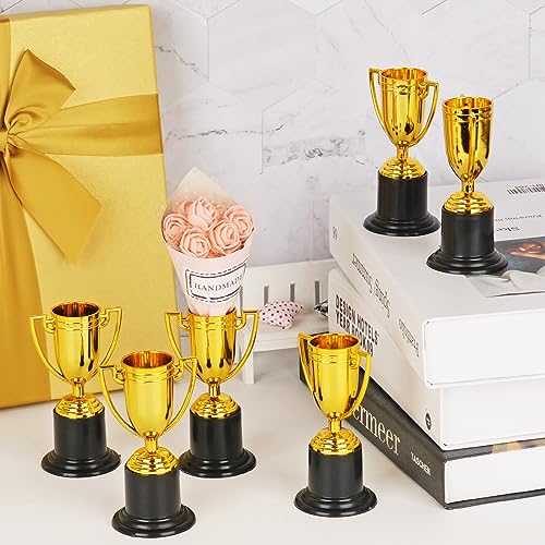 winkio mini trophiesgold trophy award plastic trophies for kids 4 inch trophy cups award trophies for party favors props rewards winning prizes competitions ceremony parties favor