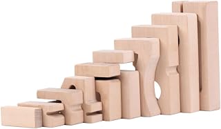 Toyvian 1 Conjunto De Blocos De Construção De Madeira Digital Brinquedos De Madeira Brinquedos De Empilhamento De Madeira Brinquedo De Aprendizagem De Matemática De Madeira Brinquedos