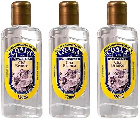 Kit 3 Limpador Perfumado de Ambiente 120ml Coala Cha Branco