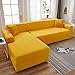 Surwin Sofabezug Sofa Überwürfe 1 2 3 4 Sitzer, Muster Elastische Universal Sofahusse Sofa Abdeckung Stretch Schonbezug Couchbezug für Armlehnen Sofa (Gelb,3 Sitzer (190-230cm))