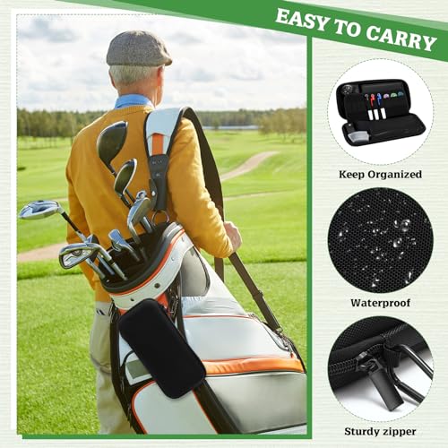 VercanMonth 19 Pieces Golf Gifts for Men and Women Golf Accessories Set with Case, Golf Scorecard Holder, Golf Towel, Divot Repair Tool, Cleaning Brush, Golf Ball Markers, Golf Ball Alignment Kit - Thumbnail 3