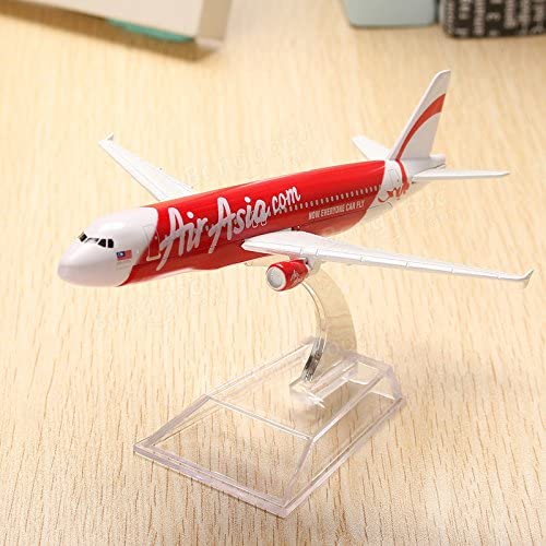 Image of Toys uncle metal Diecast Aeroplane Scale Model, (A320 Air Asia 16 Cm), Multicolor