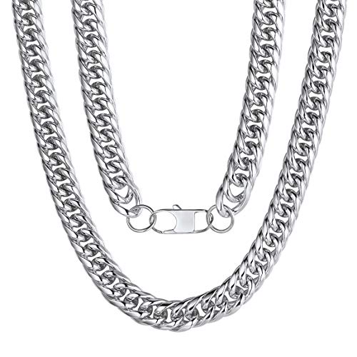 Mens Chain Necklace 12mm 18inch Stainless Steel Cuban Link Chain Large Necklace Eboy Chain
