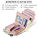 Airkit Small Wallet Women RFID Blocking Soft Leather Bifold Compact Card Holder Wallet for Women with Zipper Coin Pocket 4 ID Window