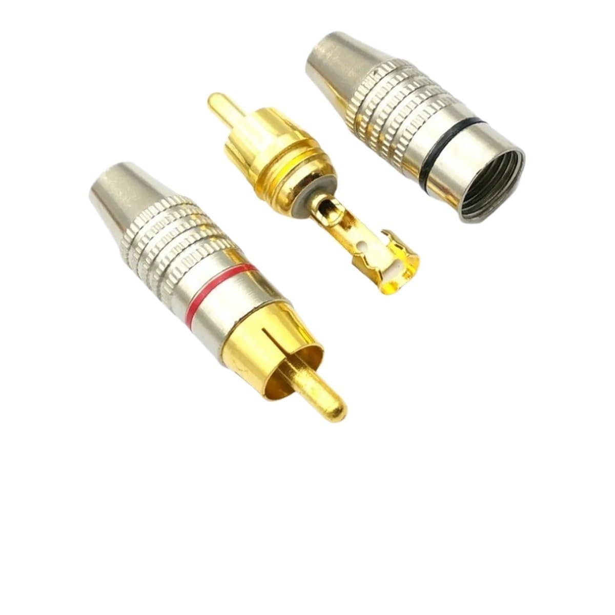 Prise RCA à souder en métal, connecteur Audio mâle, adaptateur plaqué or, 100 pièces