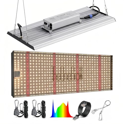TheOneGrow MA2000 LED Grow Lights for Seed Starting Vegetables Bloom, 200W Dimmable Daisy Chain, Grow Lights for Indoor Plants Full Spectrum for 2x4/4x4ft Coverage, Grow Tent, High Yield Cultivation