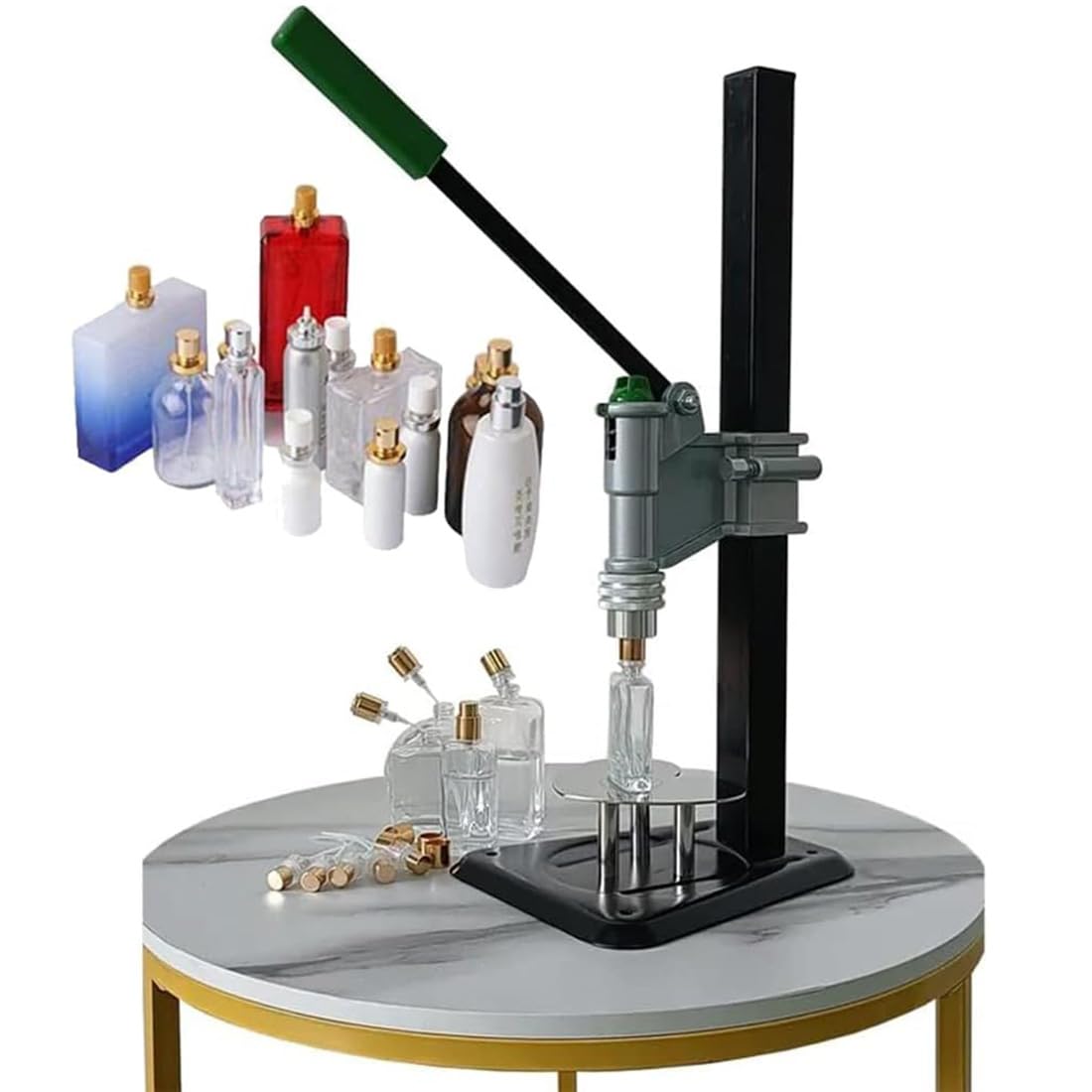 Eoweiot Professional Crimping Capping Tools, 13-15mm Manual Perfume Crimper Bottle Capper, Handle Stainless Press Capping Machine