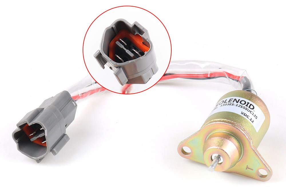 1503ES-12S5SUC5S - Valvola a solenoide di arresto del combustibile per 119653-77950 Yanmar 3TNE84 3TNE88 4TNE84