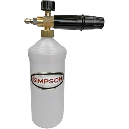 Simpson Cleaning 80271 Pressure Washer Foam Cannon with 1/4 Inch Quick Connector, 1 Liter, White