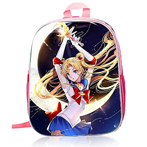 Sailor Moon Mochila Infantil, Dibujos Animados Kids Mochila, Mochila Infantil 3D, Linda Mochila para...