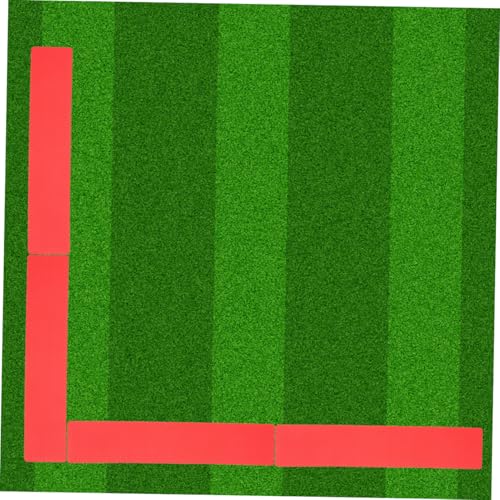 TOBBOMEY 6pcs Court Line Markers Red Boundary Markers for Tennis Court Basketball Court Soccer Field Portable Waterproof Training for Outdoor Sports