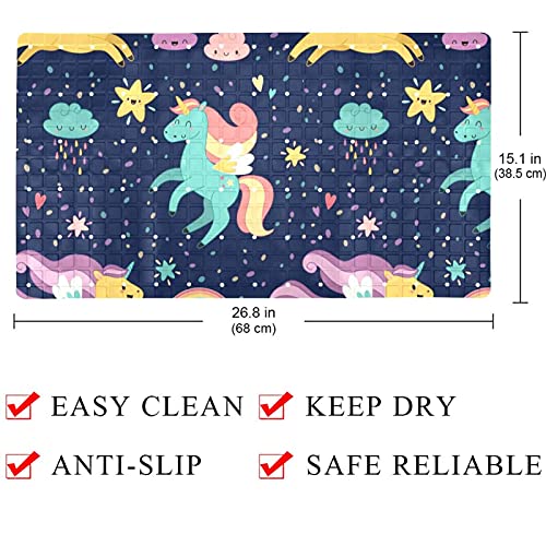 Tapis de baignoire antidérapant bleu avec ventouses pour douche bébé - 5