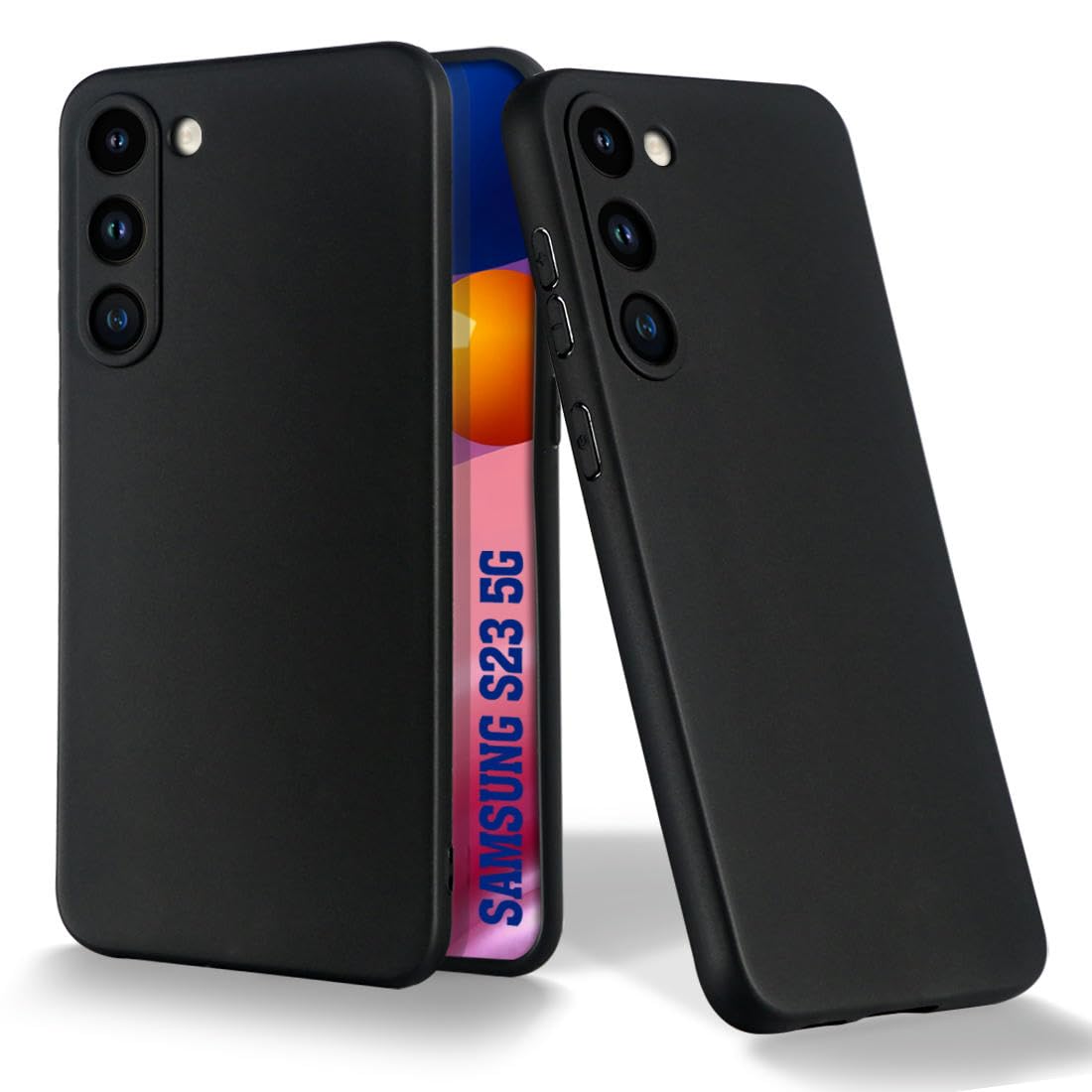 PrintWhiz Soft Silicone Mobile Back Cover Compatible with Samsung Galaxy S23, Samsung Galaxy S23 5G | Shockproof Protective Case/Cover with Full Edge Protection (Plain Black)($BL-SAM-S23-000) (B0CST16YV2) Amazon Price History, Amazon Price Tracker
