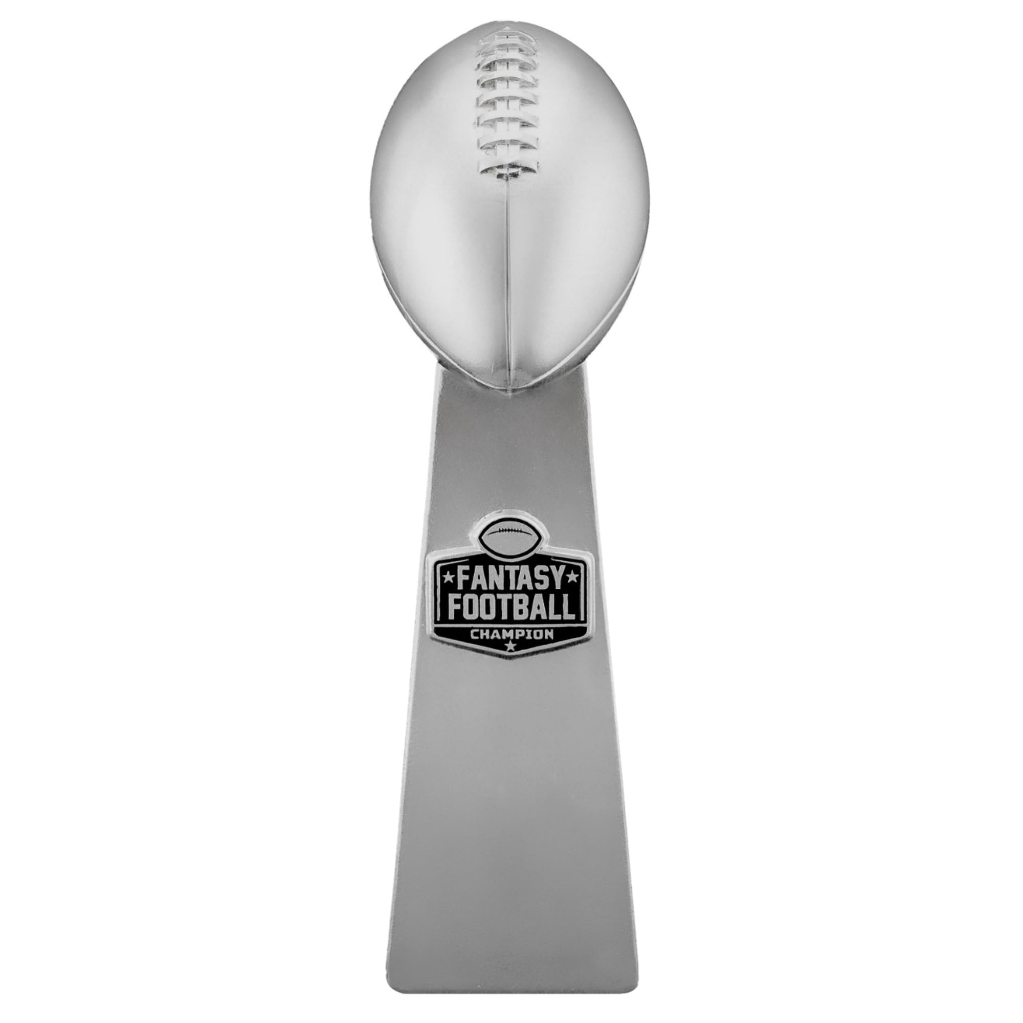 Trofeo Fantasy Football Championship – Replica del trofeo di calcio con finitura argentata per vincitore della lega, trofeo fantasy premium da esposizione, durevole trofeo Fantasy Football Award