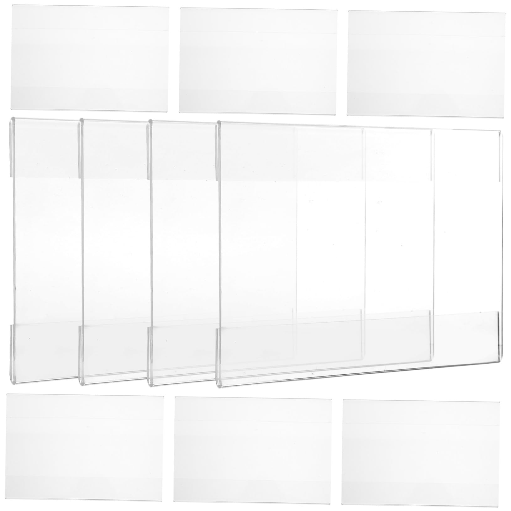 NUOBESTY 40pièces Support De Prix Transparent Lot De Étiquettes Murales Pour Supermarchés Écoles Et Bureaux Affichage De Documents Flyers Et Affiches Épaisseur