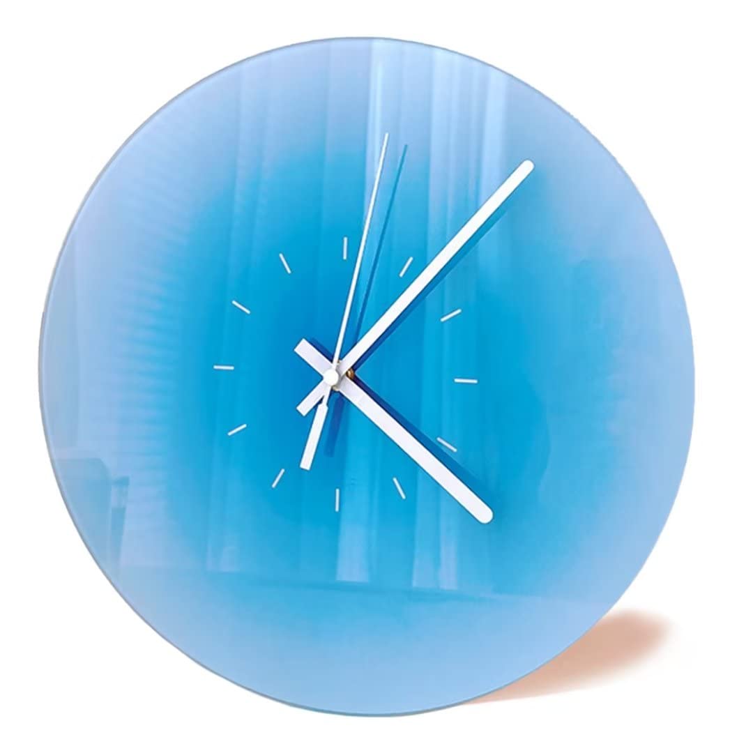 Horloge murale coucher de soleil en verre dégradé de 30 cm