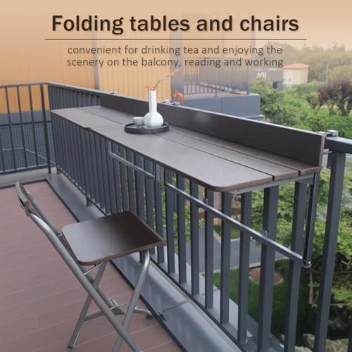 Table suspendue pliable pour balcon en finition Cact pour extérieur soigné - 8
