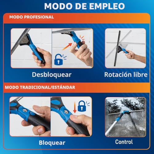 Cepillo giratorio de 18 pulgadas y agarre profesional para suelos 7