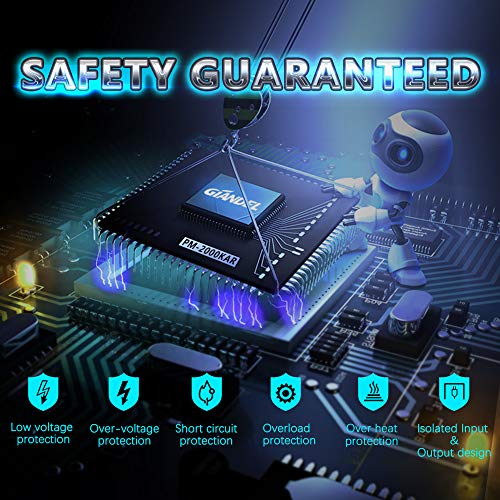 GIANDEL 2000Watt Power Inverter 12V DC to 110V 120V AC ETL Listed UL458 STD 2000W Inverter with 15 FT Wired Remote LED Display Dual Outlets for RVs Off Grid Solar Setup Truck Boat Marine