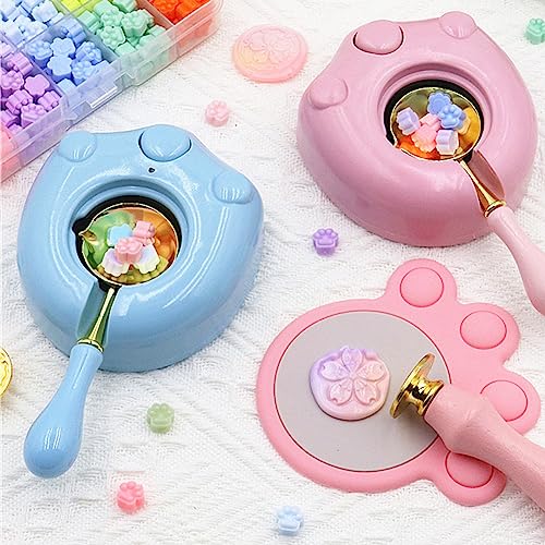 Chauffe-cire électrique vert pour perles et bâtons avec cuillère - 5