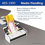 Brother ADS-1300 Compact Desktop Scanner | Scan Speeds of Up to 30ppm | Single Pass Double-Sided Scanning - Image 5