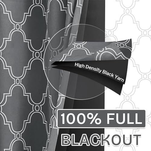 Rideaux 100% occultants isolants thermiques à oeillets gris - 5