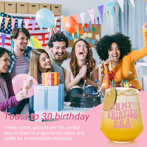 30th Birthday Gifts For Her - In My 30s Era Wine Glass, Best 30th Birthday Gifts For Women, 30 Years Old Gifts For Sister, Son, Daughter, Mom, Best Friend, Birthday Glass For Decorations, 18oz by TrophyToast - Used condition - Image 6