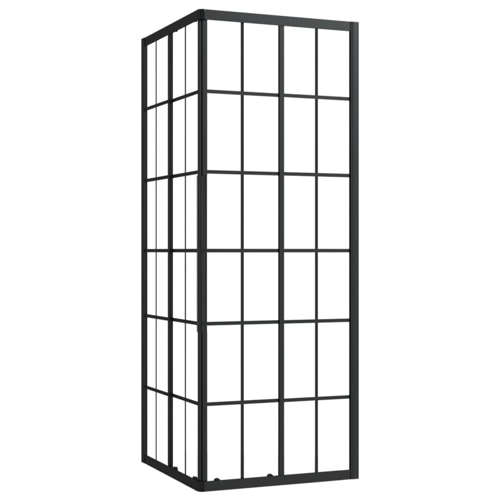 Homgoday Cabina de Ducha Elegante de 80x80x180 cm con Estructura de Aluminio y Vidrio ESG Negro