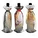 Produktbild BUXI Printing Wine Bottle Bag,Überrascht Meerschweinchen 3Pcs Weihnachten Weinflasche Cover Geschenk Wein Abdeckungen Für Küche Home Decor 12x34cm
