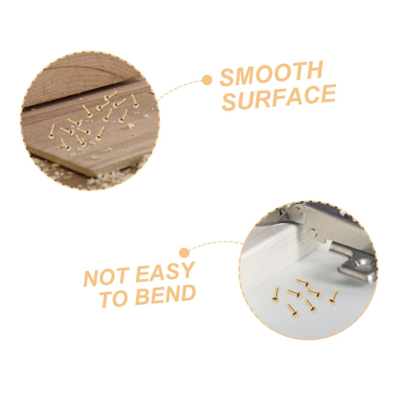 ARTIBETTER and Break Resistance 100pcs Round Nails for DIY Decorative Fixing Nails