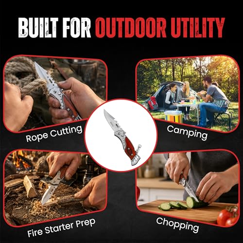 Image of RUAAL Utility Knife for Packaging, Carton Opening & Household Use | Folding Utility Cutting Tool | Stainless Steel Blade | Compact Multipurpose Cutter with Light