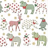 Entertaining with Caspari Northern Lights Cocktail Napkins, White, Pack of 20