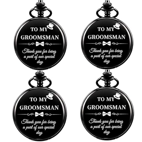 Kchss Groomsman Gifts Pocket Watch Set