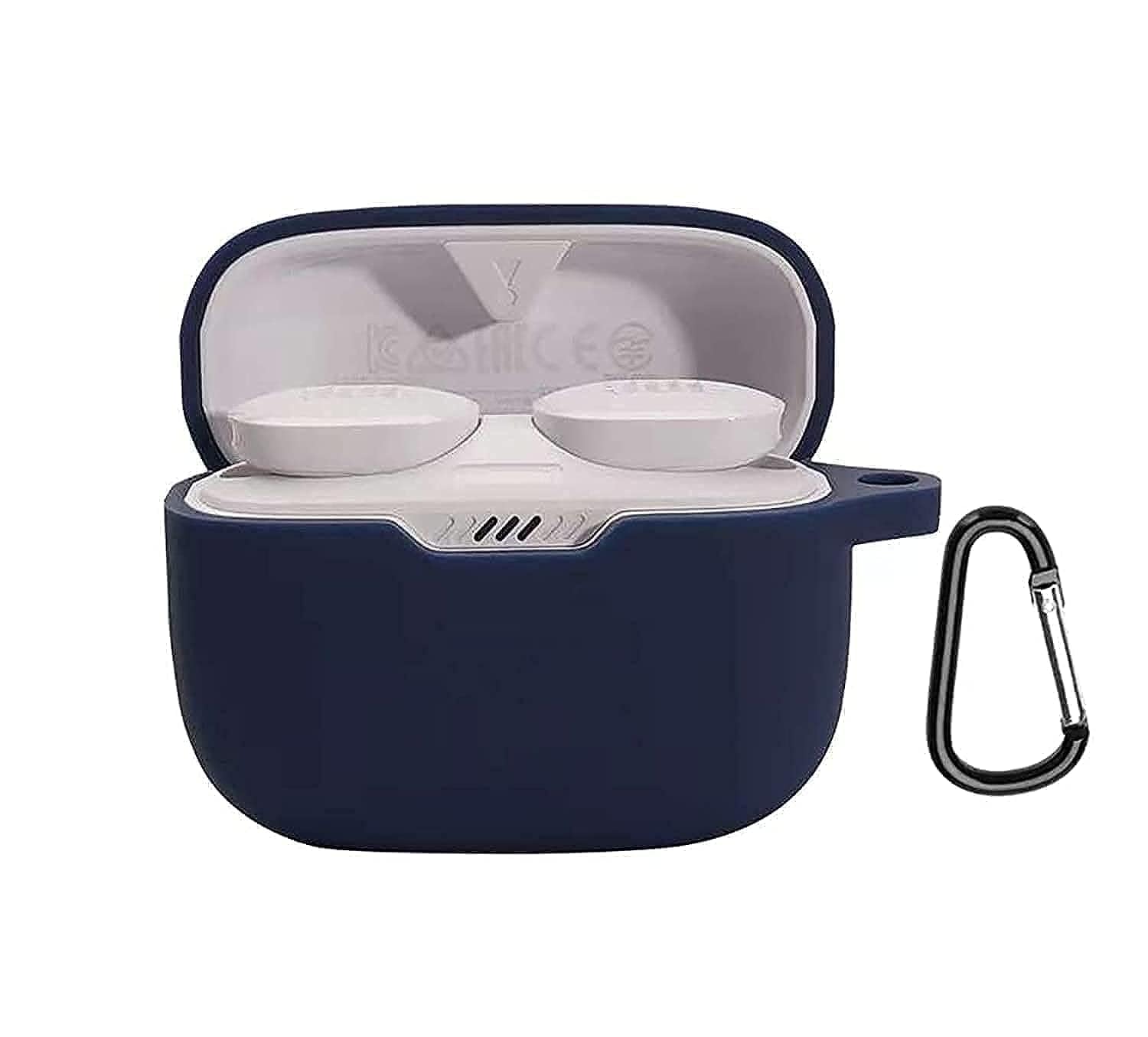 GadgetCom Case Compatible with JBL Tune 230NC TWS, Shockproof Silicone Cover Earphone Pouch (Navy Blue)