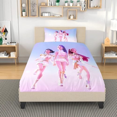 QIAOLA Anime Demon Hunters Funda nórdica y fundas de almohada, decoración para...