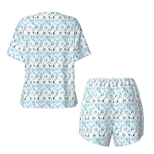 Ropa de dormir informal y pijama de pingüinos para mujer transpirable 7