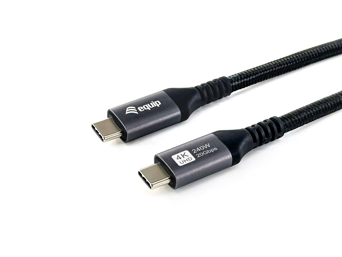 Equip Kabel USB-C 4.0, Gen2x2, PD 100 W, 3 m, czarny, wtyczka/wtyczka, kabel do szybkiego ładowania