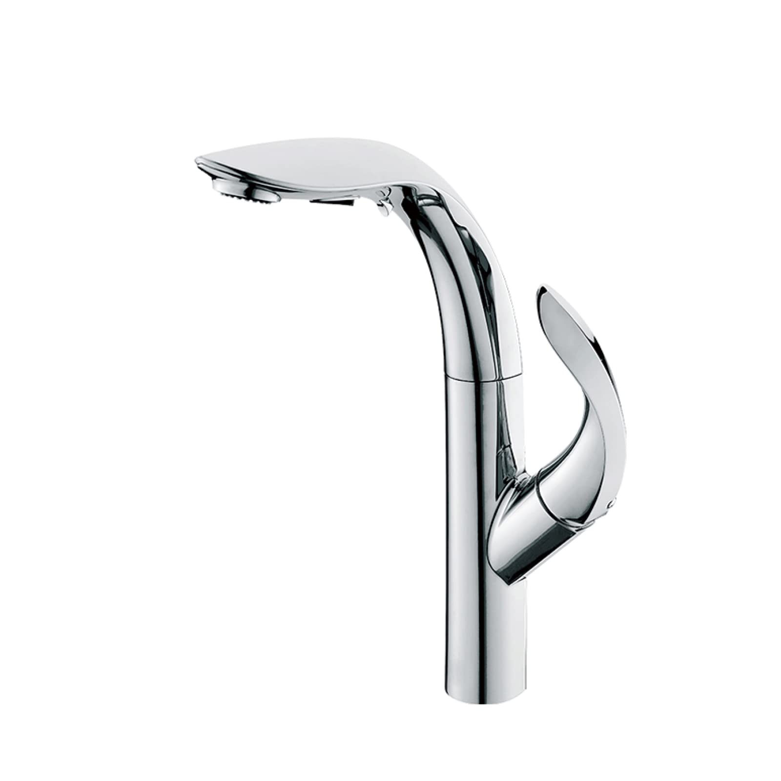 Robinet de cuisine avec douchette extractible et mitigeur monocommande à arc élevé