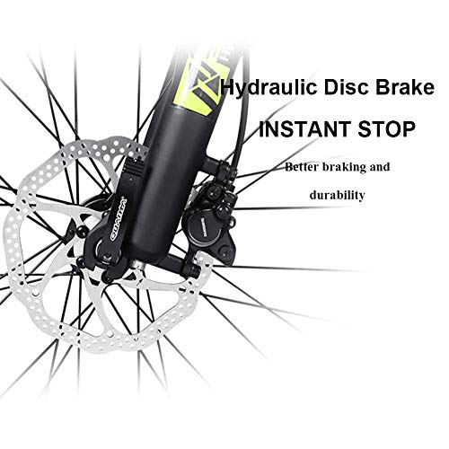 GJZM Mountainbike 27,5 Zoll Mountainbikes für Erwachsene, ultraleichtes Mountainbike mit Carbonrahmen, Doppelscheibenbremse Herren Hardtail-Mountainbike für Frauen, Orange, 27-Gang – Bild 7